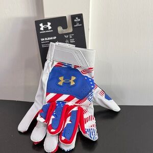 Under Armour - UA Clean Up Batting Gloves -  Stars and Stripes Gloves sz XL